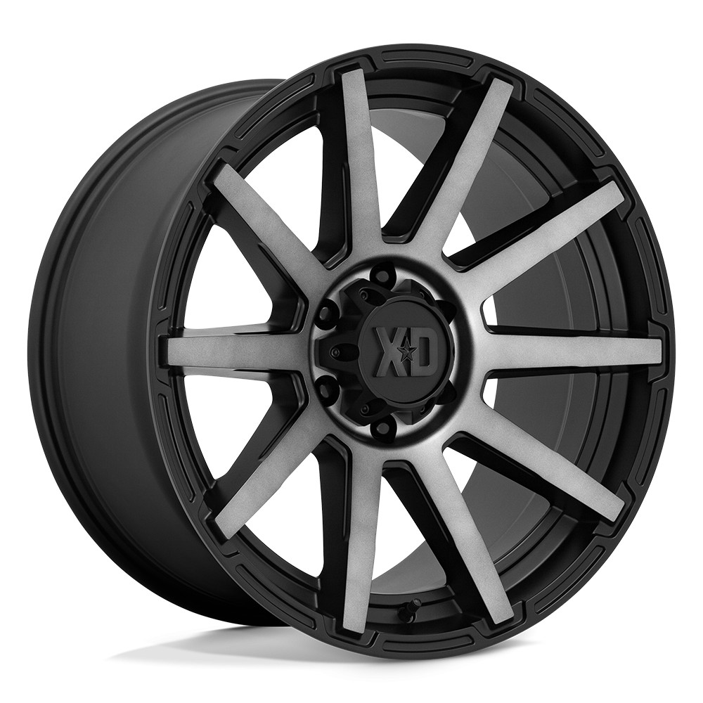 Jante aluminium 4x4 KMC XD847 Outbreak Satin Black W/ Gray Tint • 22"x10.0" • 5x150 • CB110,1 • ET12