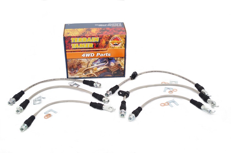 Kit flexibles de frein tressés inox +50mm TERRAIN TAMER TTBHK09 