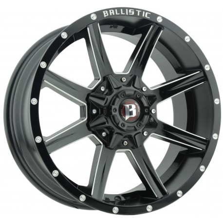 Jante Aluminium 4x4 BALLISTIC 956 9x17 6x139.7 CB110 ET+12 Black Full Machined