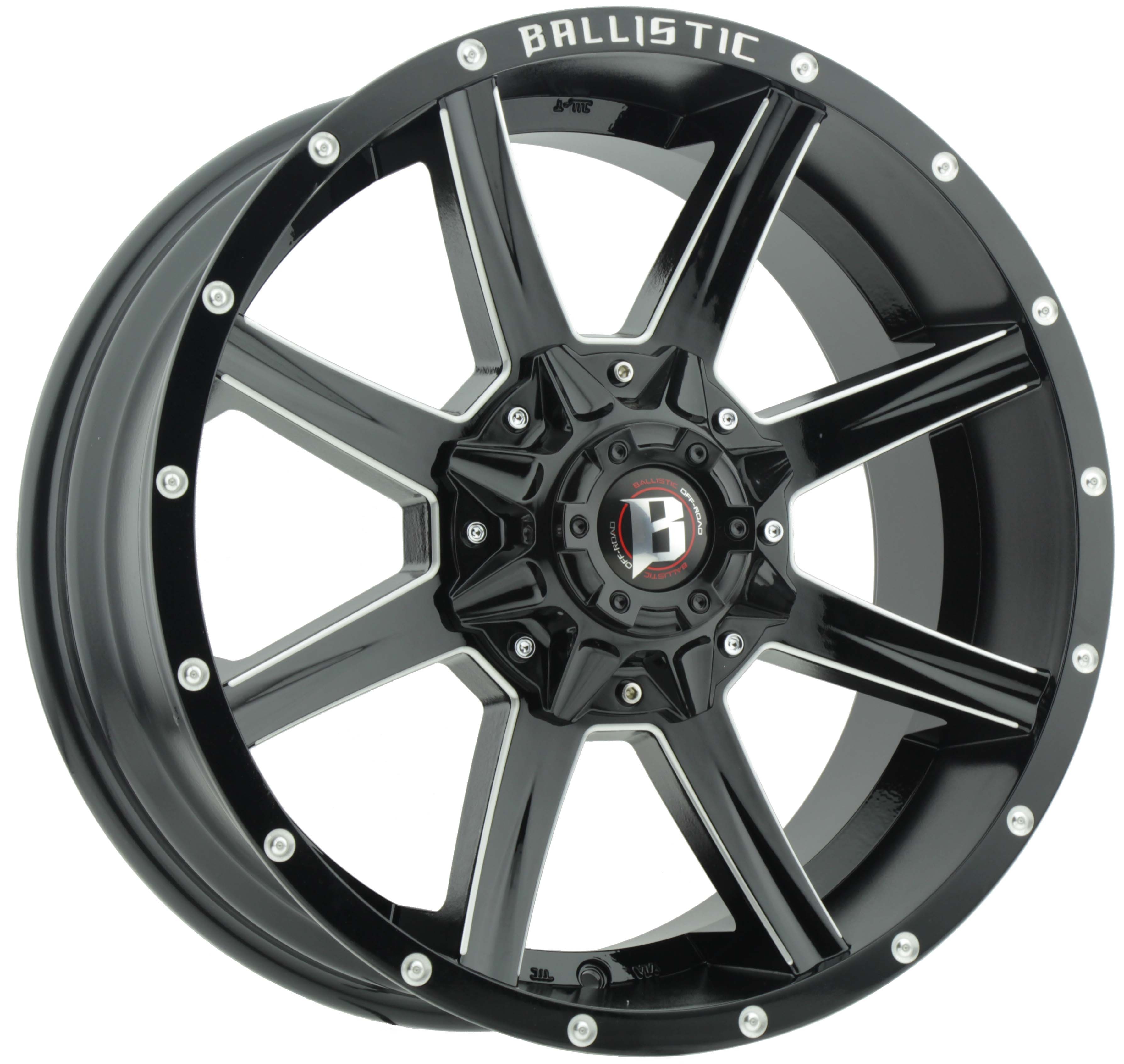 Jante Aluminium 4x4 BALLISTIC 956 9x17 6x139.7 CB110 ET+12 Black Full Machined