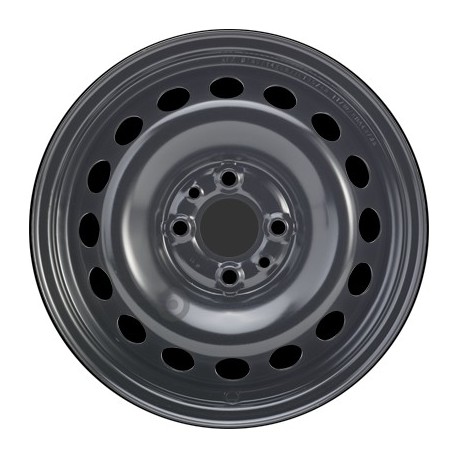 Jante acier ALCAR Stahlrad 6165 • 5,5x14 • 4x98 • ET35 • CB58 • Noire 