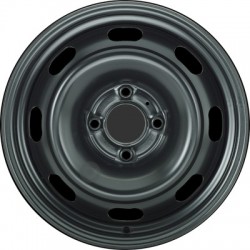 Jante acier ALCAR Stahlrad 6215 • 5,5x14 • 4x108 • ET24 • CB65 • Noire 