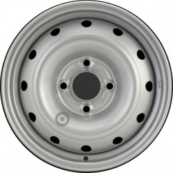 Jante acier ALCAR Stahlrad 6395 • 5,5x14 • 4x108 • ET24 • CB65 • Argent