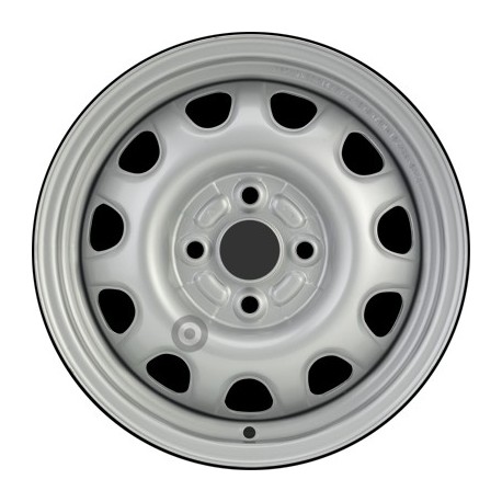 Jante acier ALCAR Stahlrad 6520 • 5,5x14 • 4x100 • ET45 • CB54 • Argent 