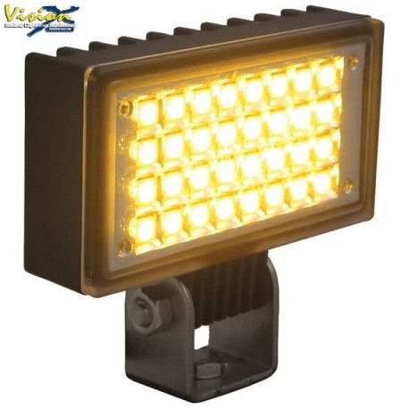 Phare de Travail LED Rectangulaire 3.4'' VISION X UTILITY 6W 0.5A 500LM Faisceau Flood (AB) 120° Ambre