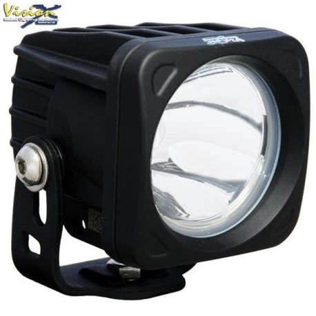 Phare LED Carré 3'' VISION X OPTIMUS Noir 10W 1.052LM Faisceau Spot (LP) 20°