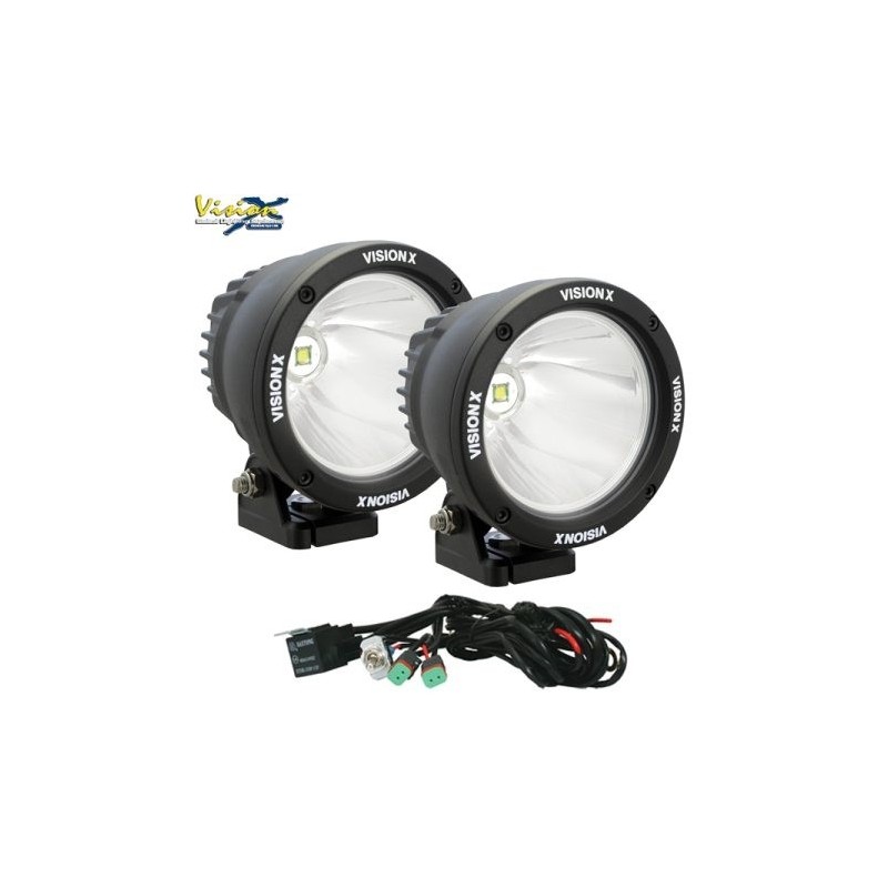 x CACHE PHARE CANNON VISION X 100mm - PROTECTION / FILTRE PHARE LED CANNON  VISION X