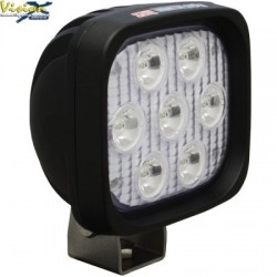 Phare LED Carré 4'' VISION X UMX Noir 35W 3.696LM Faisceau Flood (AB) 60°