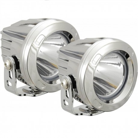 Phare LED Rond Ø3.7'' VISION X OPTIMUS Chrome 10W 1.052LM Faisceau Spot (LP) 60° (kit)