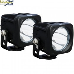 Phare LED Carré 3'' VISION X OPTIMUS Noir 10W 1.052LM Faisceau Spot (LP) 60° (kit)