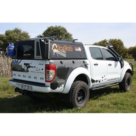 Hard-top aluminium ALU-CAB Adventure Noir Toyota Hilux Vigo 2005-2015 Double Cab • Finition Hard Top : Parois Lisses