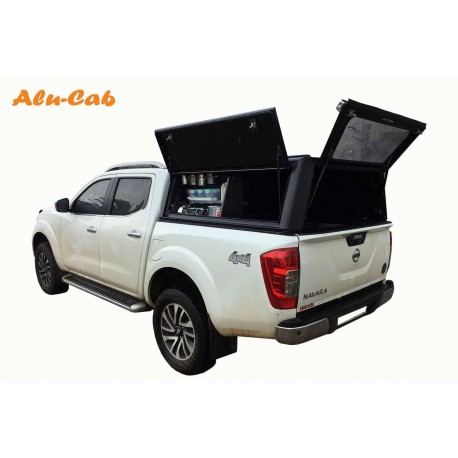 Hard-top aluminium ALU-CAB Explorer Noir Nissan Navara D40 2005-2015 Double Cab • Finition Hard Top : Parois Lisses