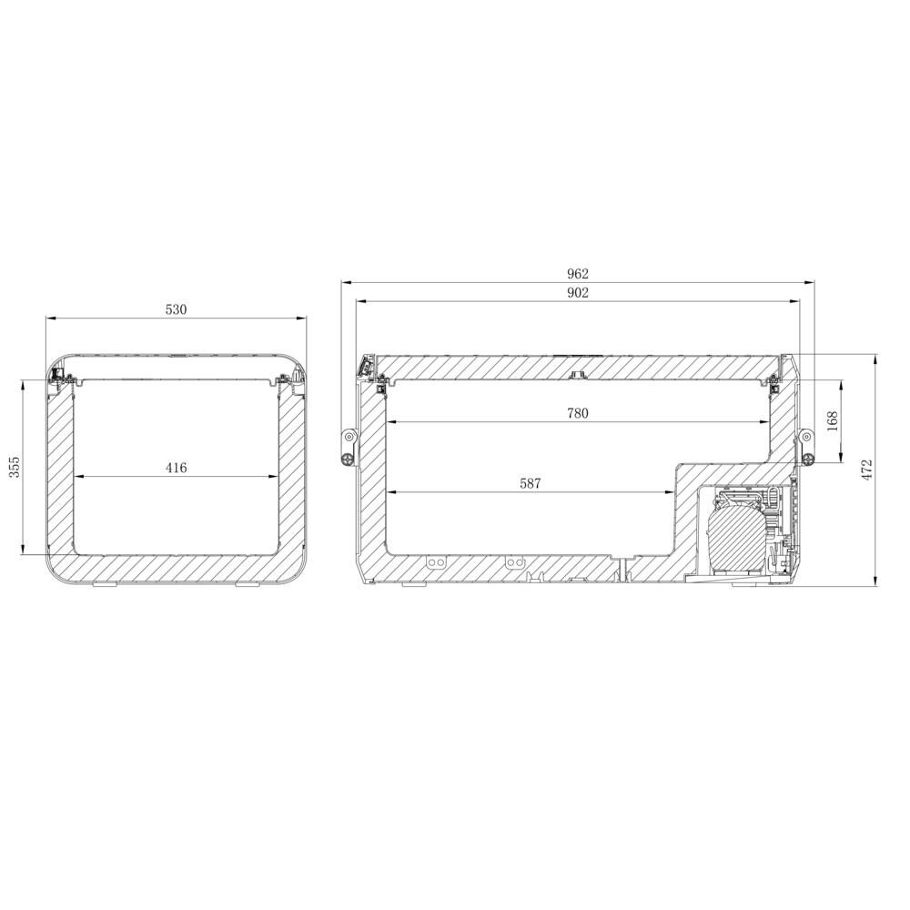 Glacière à compresseur 88 litres DOMETIC CFX3 100 12/24v 100/240v +10°c à -22°c