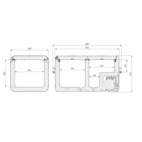 Glacière à compresseur DOMETIC CFX3 75DZ 12/24v 100/240v +10°c à -22°c (65L) CFX3-75DZ