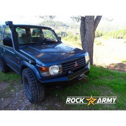 Pare-choc avant ROCK ARMY en acier avec platine treuil intégrée Mitsubishi Pajero II V2#/V4# Ailes étroites 