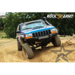 Pare-choc avant ROCK ARMY en acier avec platine treuil intégrée et protection avant 5mm Jeep Grand Cherokee ZJ