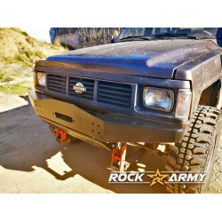 Pare-choc avant ROCK ARMY en acier avec platine treuil intégrée Nissan Patrol Baroud K160/K260