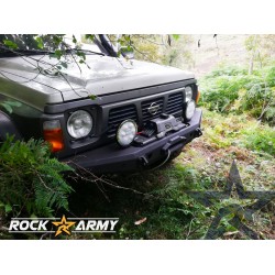 Pare-choc avant ROCK ARMY en acier 5 côtés avec platine treuil intégrée et protection avant 5mm Nissan Patrol GR Y60