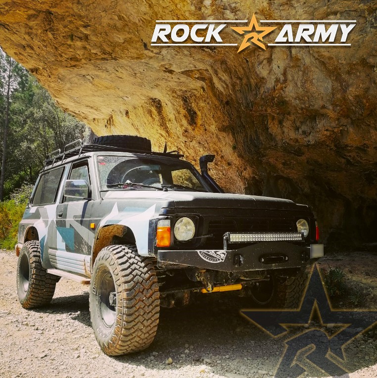 Pare-choc avant ROCK ARMY en acier avec platine treuil intégrée Nissan Patrol GR Y60