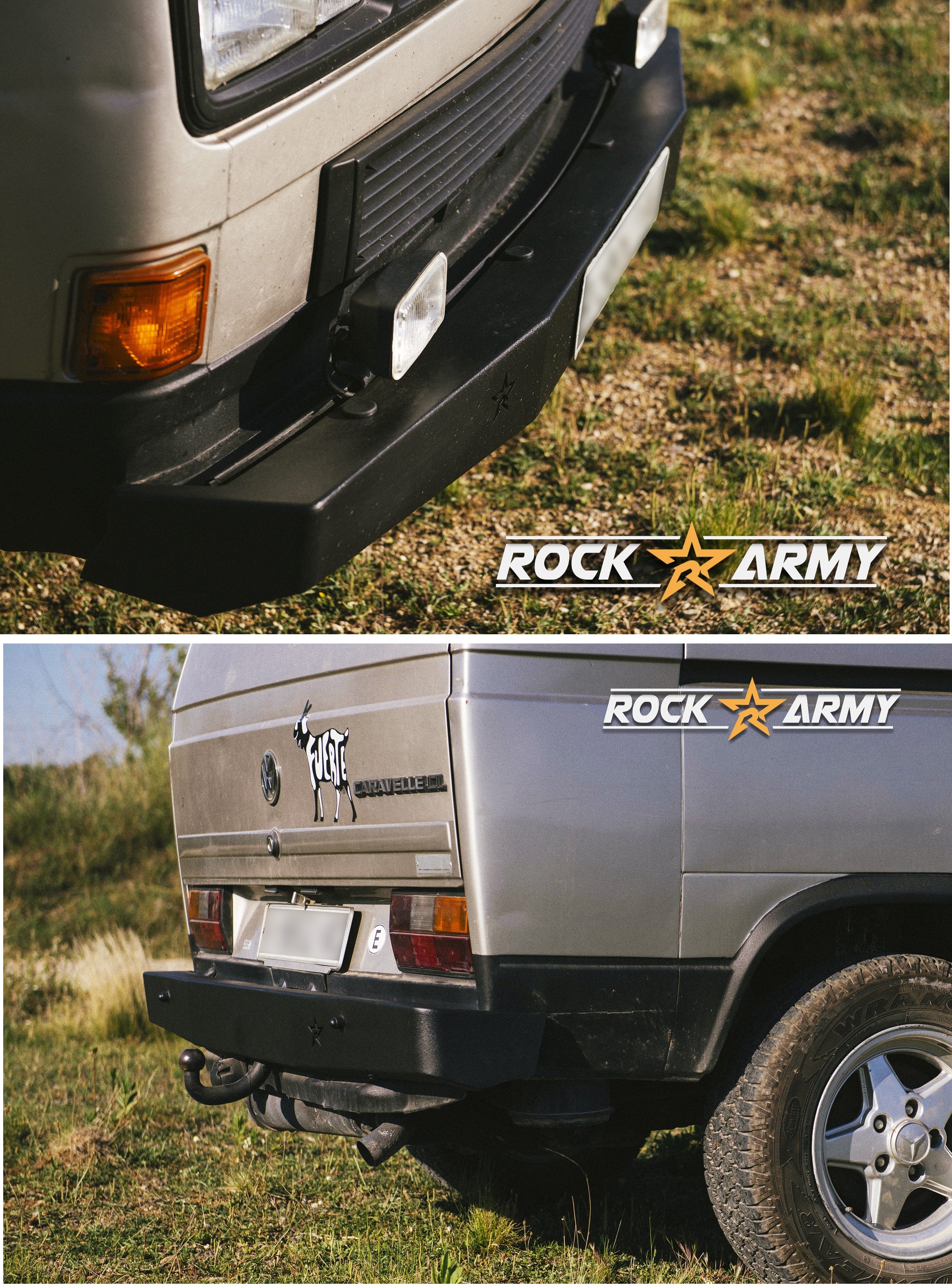 Pack pare-choc avant + pare-choc arrière ROCK ARMY Volkswagen Transporter T3