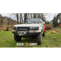 Pare-choc avant ROCK ARMY en acier avec platine treuil intégrée Toyota HDJ80