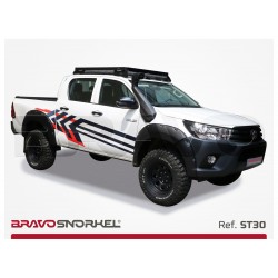 Snorkel BRAVO SNORKEL • ST30 • Toyota Toyota Hilux (2015-2018) (2018-2021) (2021+) GUN126 • montage à droite