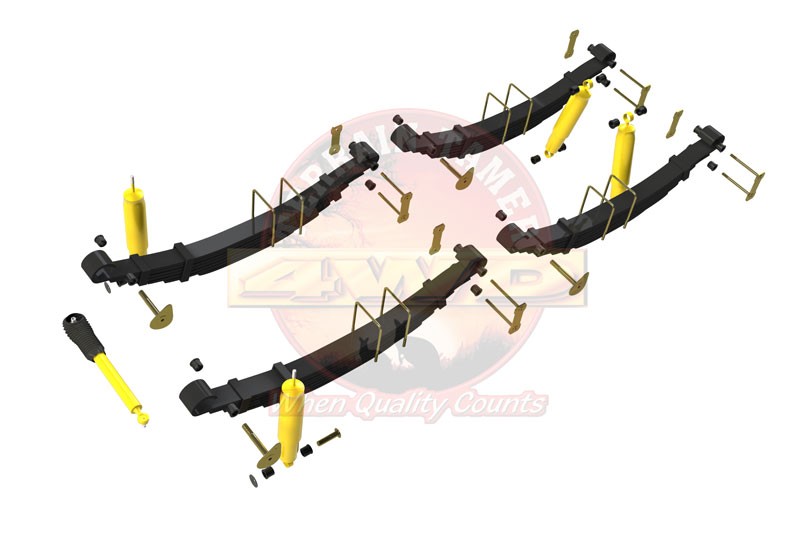 Kit suspension TERRAIN TAMER avec lames paraboliques • SK008-PARA • Toyota Land Cruiser 70/73 (1985-1993) BJ/HZJ