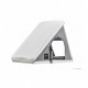 Tente de toit AUTOHOME Columbus variant Small X-Long • Coque Blanche • Toile Grise • 777375 