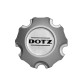 Cache moyeu argent DOTZ 4X4 ZX0001S9 pour jante acier DOTZ Dakar O2RP0S36 