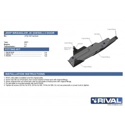 Protection réservoir carburant RIVAL 2333.2732.1.6 • Aluminium embouti 6mm