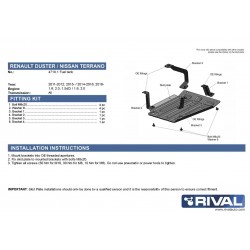 Protection réservoir carburant RIVAL 2333.4718.1 • Aluminium embouti 3mm