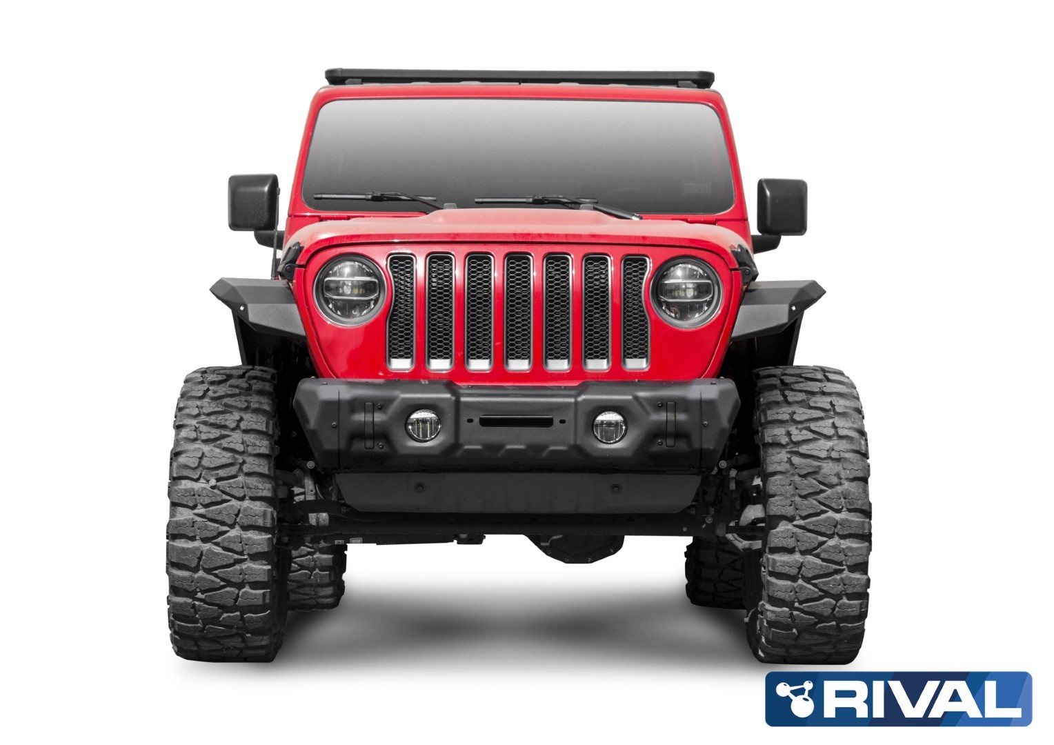 Pare-choc renforcé avant RIVAL Stubby 2D.2715.1.1 • Jeep Wrangler JK 2007-2018 / JL 2018+ / Gladiator JT 2019+