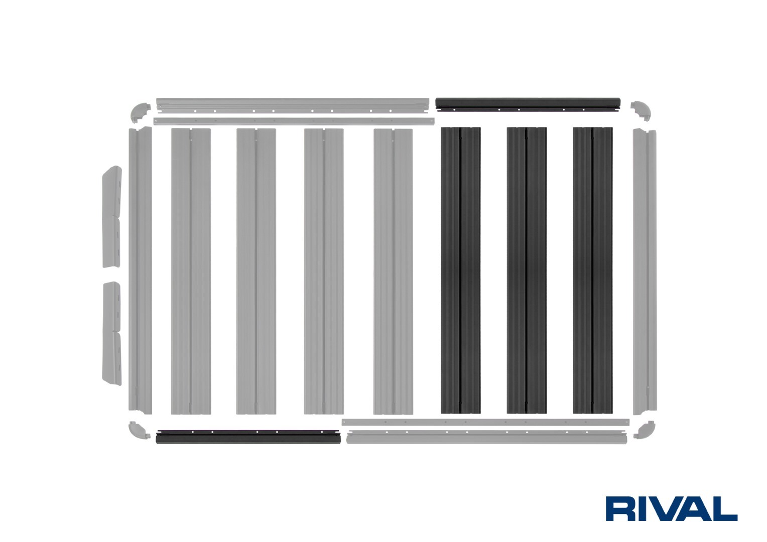 Kit extension de plateforme modulaire RIVAL 2M.0004.4 • Largeur 1430mm • Extension longueur de 1235 à 1955mm