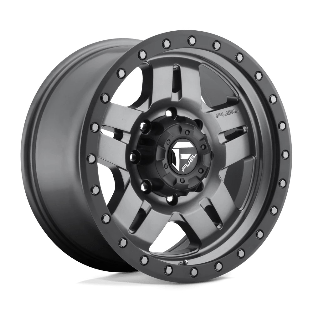 Jante aluminium 4x4 FUEL D558 Anza Matte GUN Metal Black Bead Ring • 15"x8" • 5x114.3 • CB72.56 • ET-18