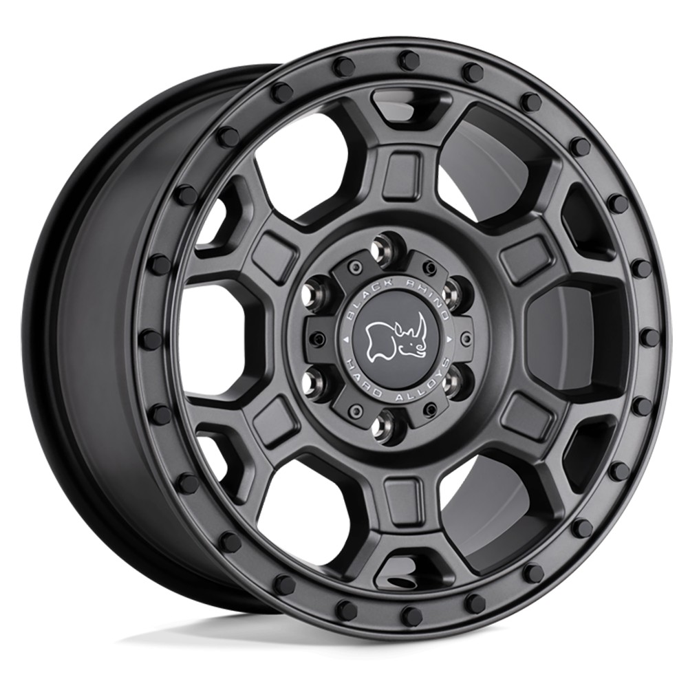 Jante aluminium 4x4 BLACK RHINO Matte Gunmetal W/ Black Bolts Midhill • 16"x8" • 5x160 • CB65.07 • ET45