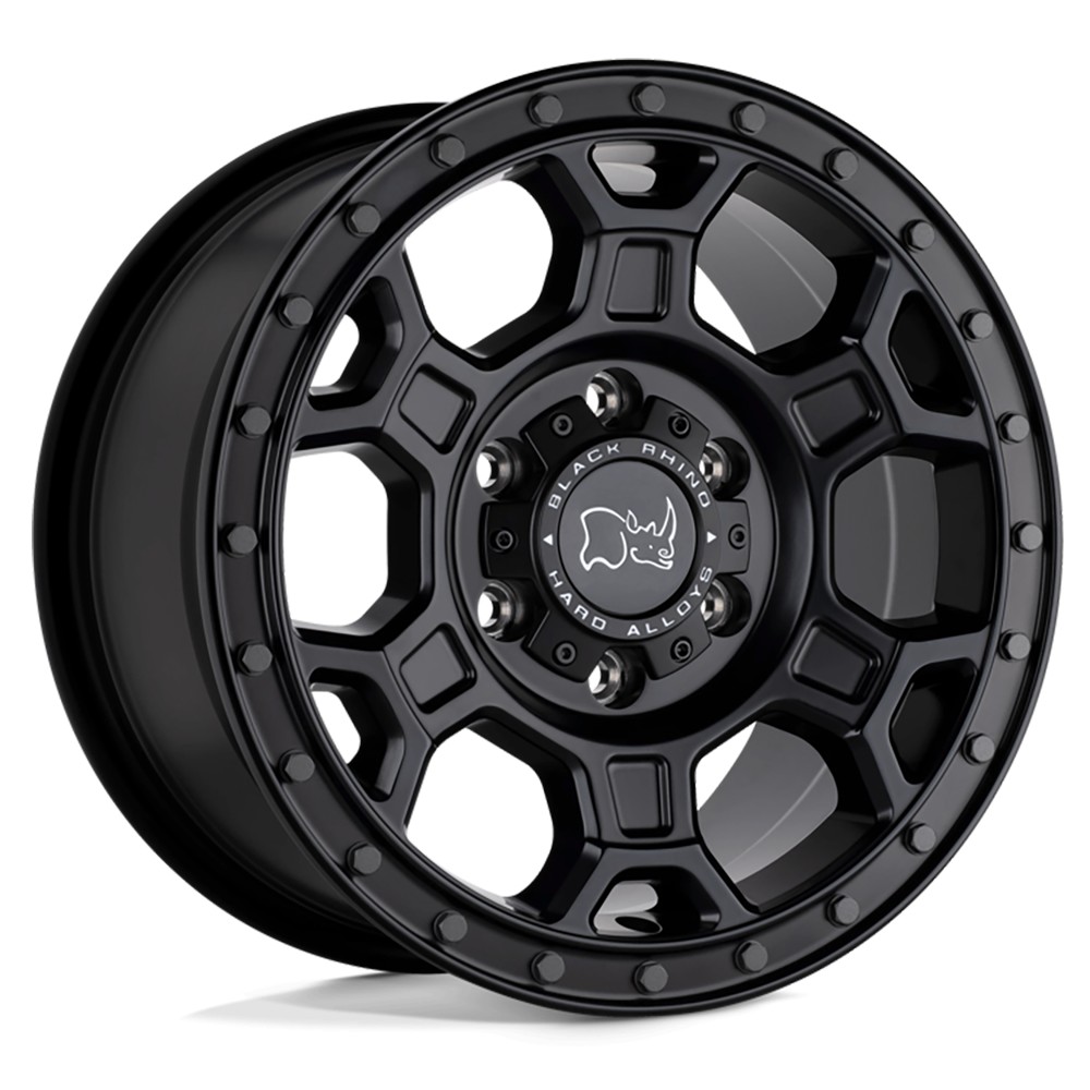 Jante aluminium 4x4 BLACK RHINO Matte Black W/ Gunmetal Bolts Midhill • 16"x8" • 6x130 • CB84.1 • ET45