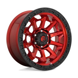 Jante aluminium 4x4 FUEL D695 Covert Candy RED Black Bead Ring • 17"x9" • 5x127 • CB71.5 • ET-12 