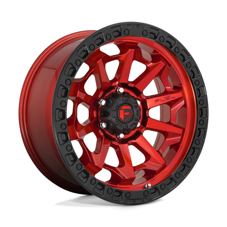 Jante aluminium 4x4 FUEL D695 Covert Candy RED Black Bead Ring • 17"x9" • 5x127 • CB71.5 • ET-12