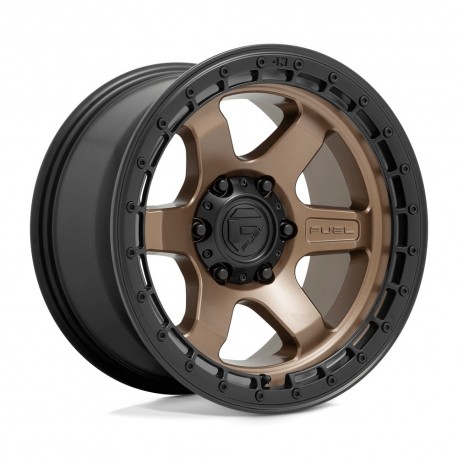 Jante aluminium 4x4 FUEL D751 Block Matte Bronze W/ Black Ring • 17"x9" • 5x127 • CB71.5 • ET-12 