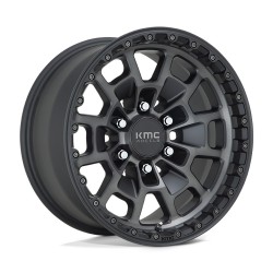 Jante aluminium 4x4 KMC KM718 Summit Satin Black W/ Gray Tint • 17"x8.5" • 5x127 • CB71.5 • ET0