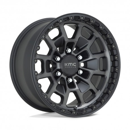 Jante aluminium 4x4 KMC KM718 Summit Satin Black W/ Gray Tint • 17"x8.5" • 5x127 • CB71.5 • ET0 