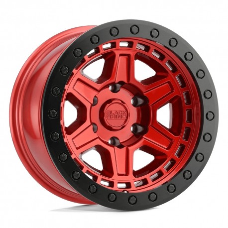 Jante aluminium 4x4 BLACK RHINO Candy RED W/ Black Ring & Bolts Reno • 17"x9" • 5x127 • CB71.5 • ET0 