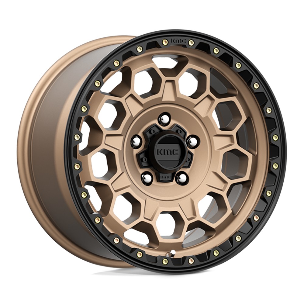 Jante aluminium 4x4 KMC KM545 Trek Matte Bronze W/ Black LIP • 17"x9" • 5x127 • CB71.5 • ET18