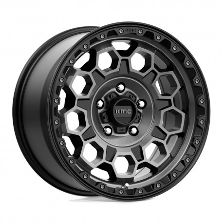 Jante aluminium 4x4 KMC KM545 Trek Satin Black W/ Gray Tint • 17"x9" • 5x127 • CB71.5 • ET18 