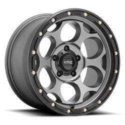 Jante aluminium 4x4 KMC KM541 Dirty Harry Satin Gray W/ Black LIP • 17"x8.5" • 5x127 • CB71.5 • ET18 