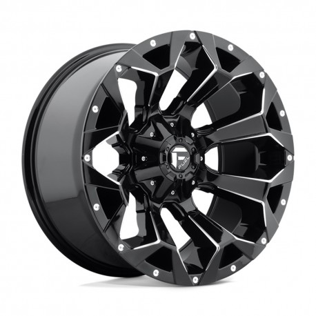 Jante aluminium 4x4 FUEL D576 Assault Gloss Black Milled • 17"x9" • 5x127 / 5x114.3 • CB78.1 • ET1 