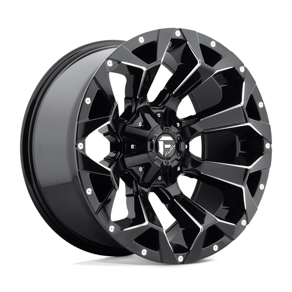 Jante aluminium 4x4 FUEL D576 Assault Gloss Black Milled • 17"x9" • 5x127 / 5x114.3 • CB78.1 • ET1