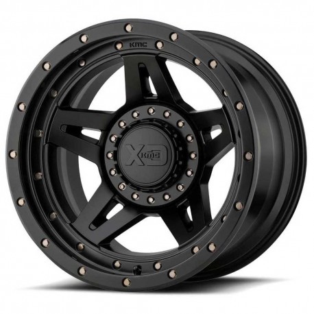 Jante aluminium 4x4 KMC XD138 Brute Satin Black XD Series • 17"x9" • 5x127 / 5x139.7 • CB78.3 • ET-12 