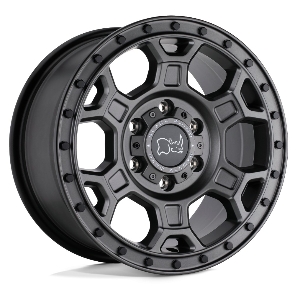 Jante aluminium 4x4 BLACK RHINO Matte Gunmetal W/ Black Bolts Midhill • 17"x8" • 5x160 • CB65.07 • ET45