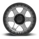 Jante aluminium 4x4 FUEL D752 Block Matte Gunmetal/Black Ring • 17"x9" • 6x114.3 • CB66.3 • ET1 